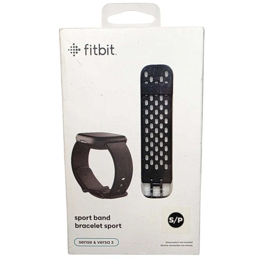 Fitbit Sense / Versa 3 Fitness Tracker Replacement Black Watch Band Size Small